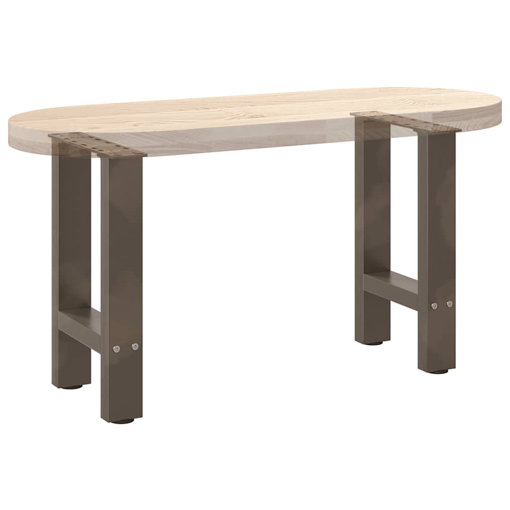 Noge za klub stolić Prirodni čelik 2 kom 38 x (42-43) cm Čelik