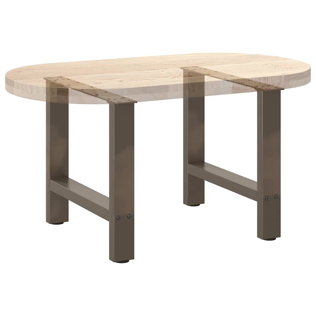 Noge za klub stolić prirodni čelik 2 kom 50 x (42-43) cm čelik