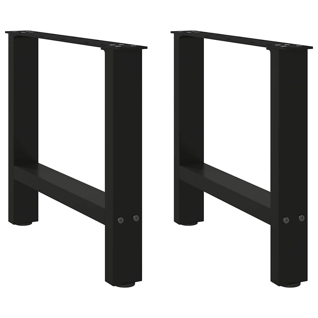 Noge za klub stolić crne 2 kom 60 x (42-43) cm čelik
