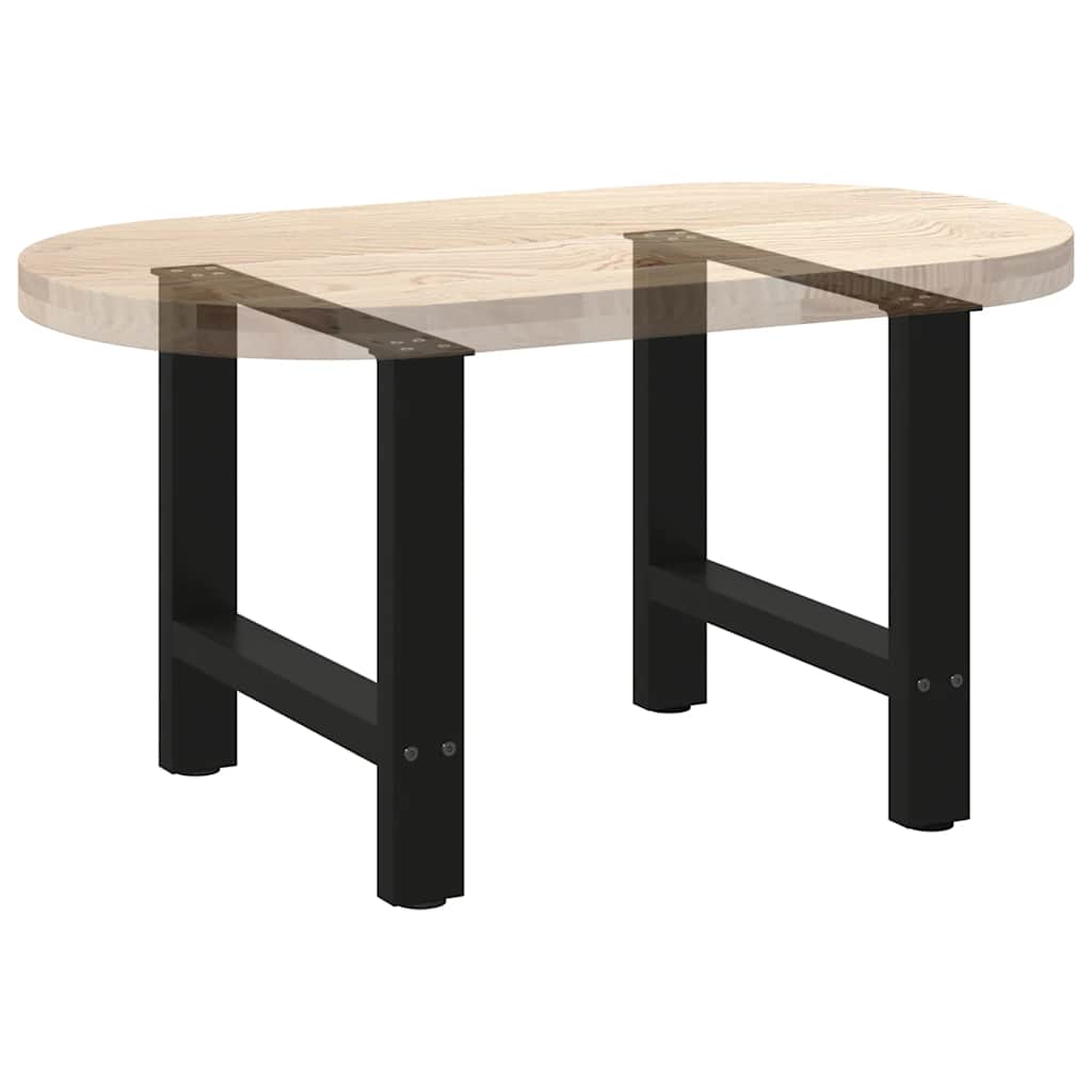 Noge za klub stolić crne 2 kom 60 x (42-43) cm čelik