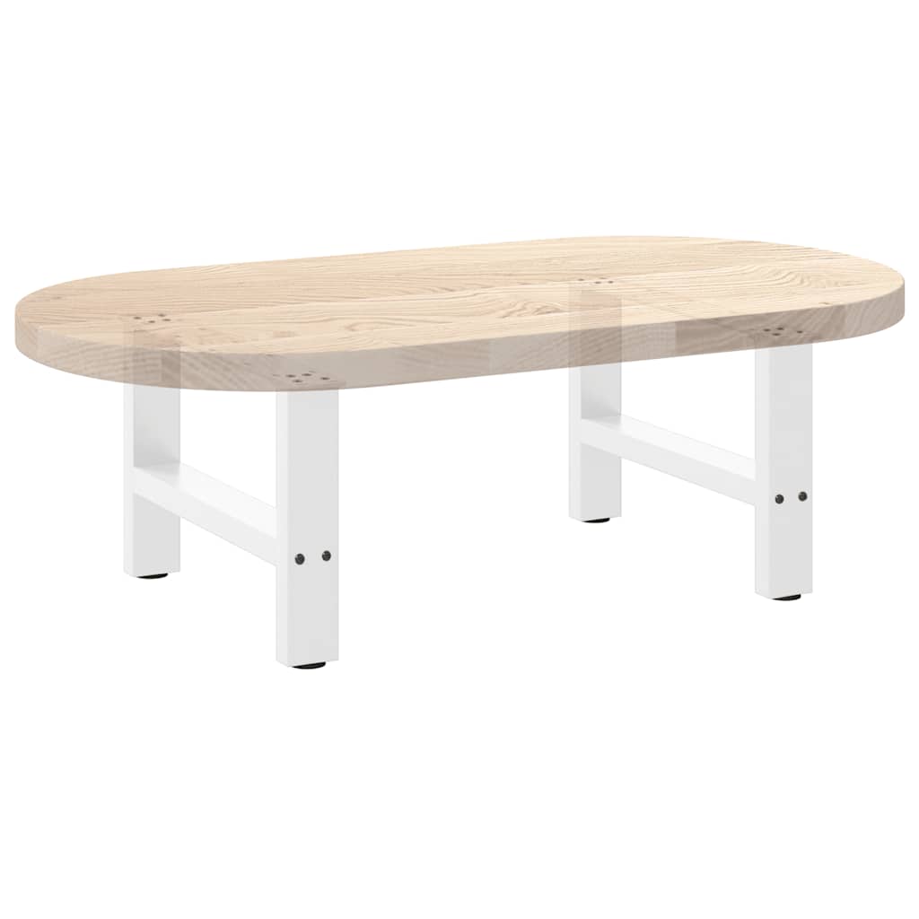 Noge za klub stolić bijele 2 kom 60 x (42-43) cm čelik