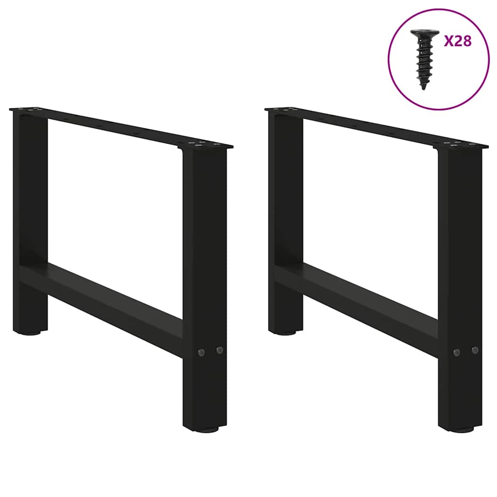 Noge za klub stolić crne 2 kom 70 x (42-43) cm čelik