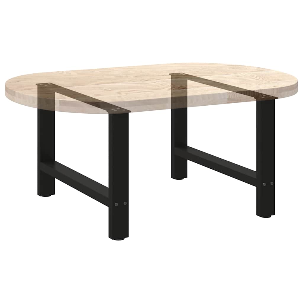 Noge za klub stolić crne 2 kom 70 x (42-43) cm čelik