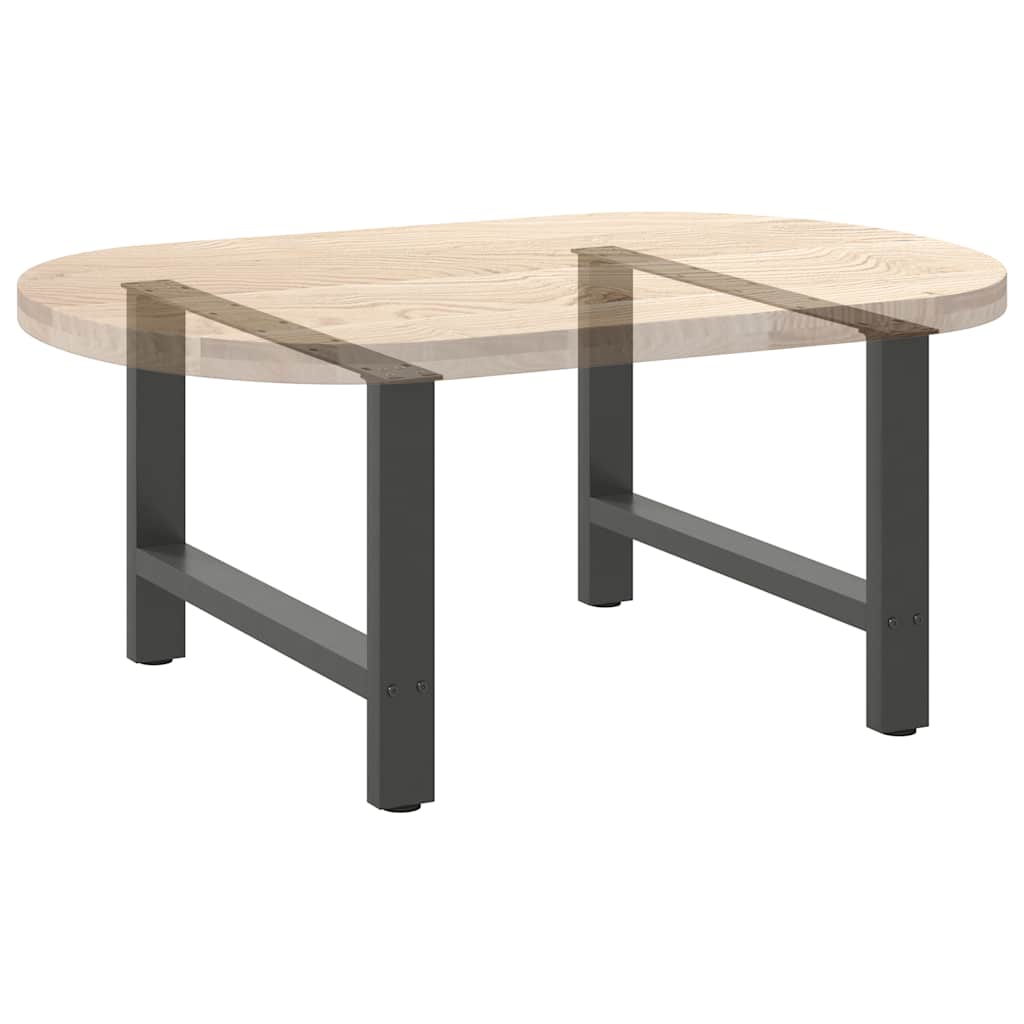 Noge za klub stolić antracit boje 2 kom 70 x (42-43) cm čelik