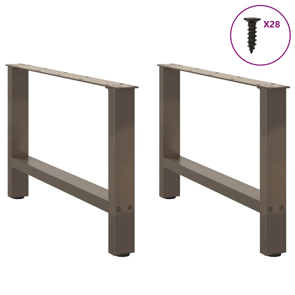 Noge za klub stolić prirodni čelik 2 kom 70 x (42-43) cm čelik