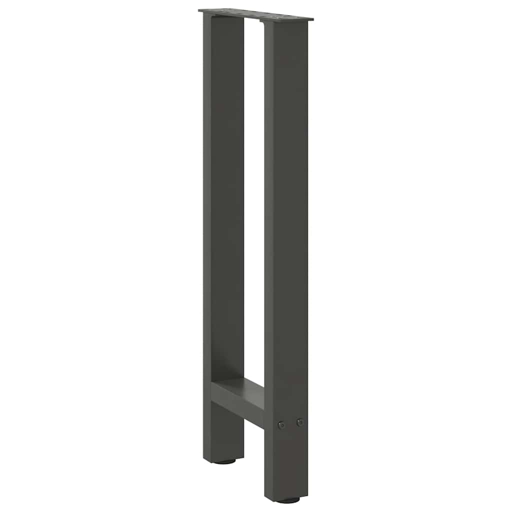 Noge za konzolni stol antracit boje 2 kom 28 x (72-73) cm čelik
