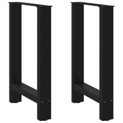 Noge za blagovaonski stol Crne 2 kom 50 x (72-73) cm Čelik