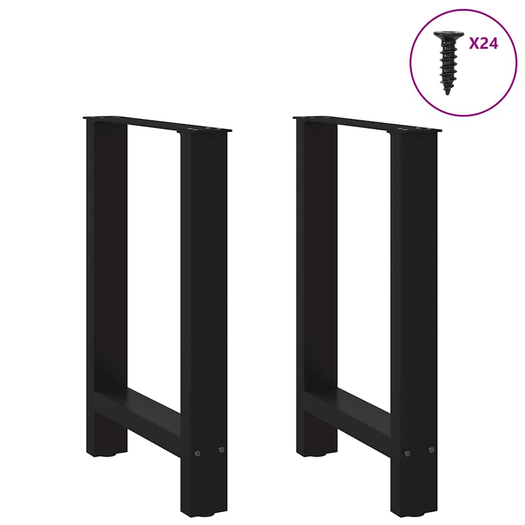 Noge za blagovaonski stol Crne 2 kom 50 x (72-73) cm Čelik