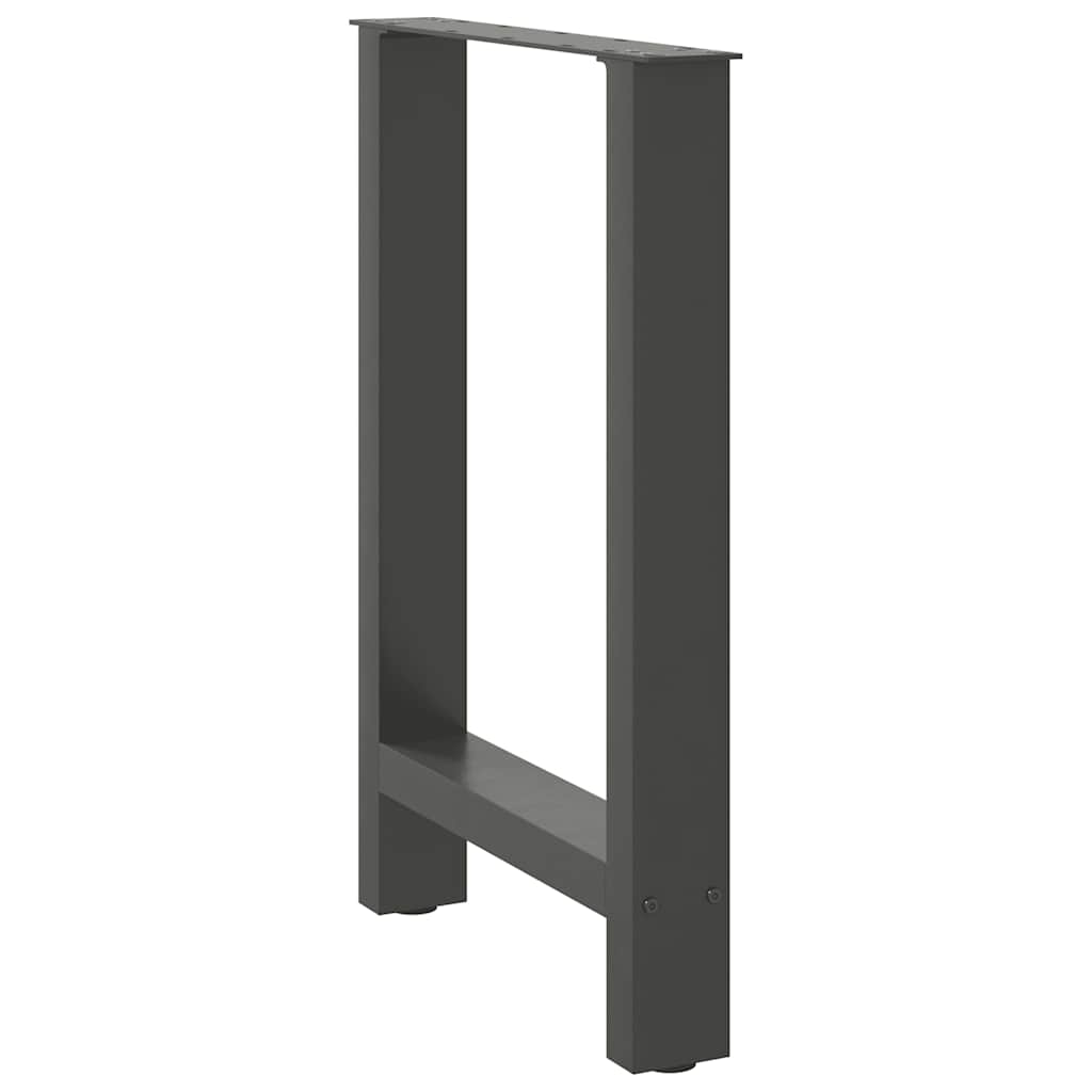Noge za blagovaonski stol antracit boje 2 kom 60 x (72-73) cm čelik