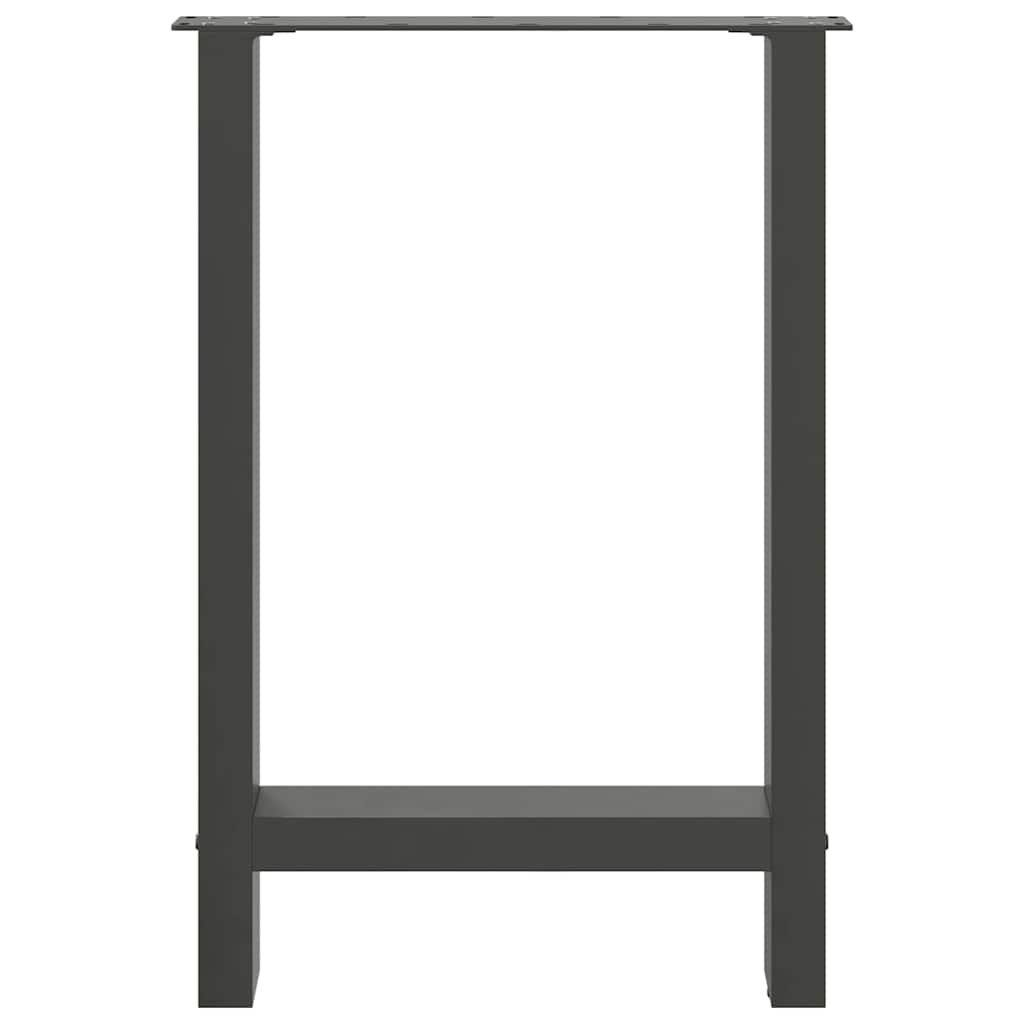 Noge za blagovaonski stol antracit boje 2 kom 60 x (72-73) cm čelik
