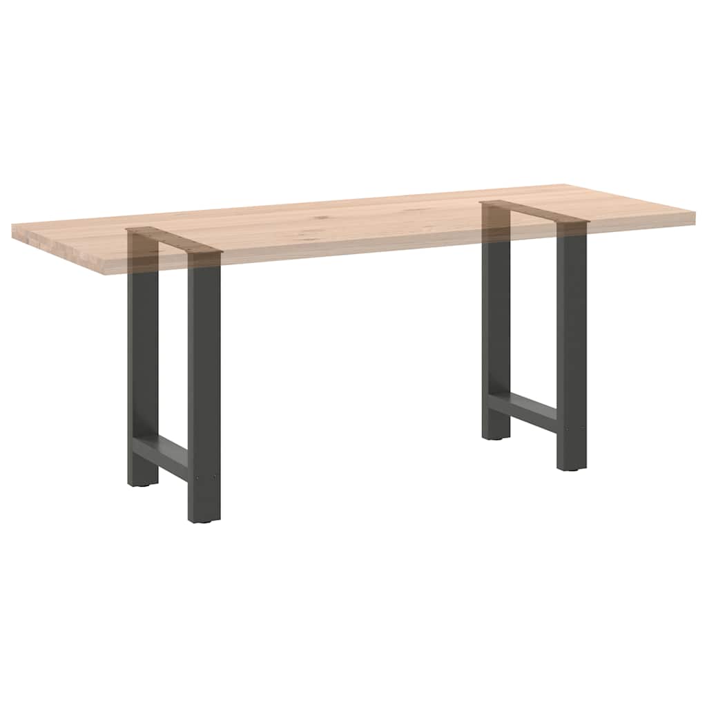 Noge za blagovaonski stol antracit boje 2 kom 60 x (72-73) cm čelik