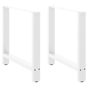Noge za blagovaonski stol bijele 2 kom 80 x (72-73) cm čelik