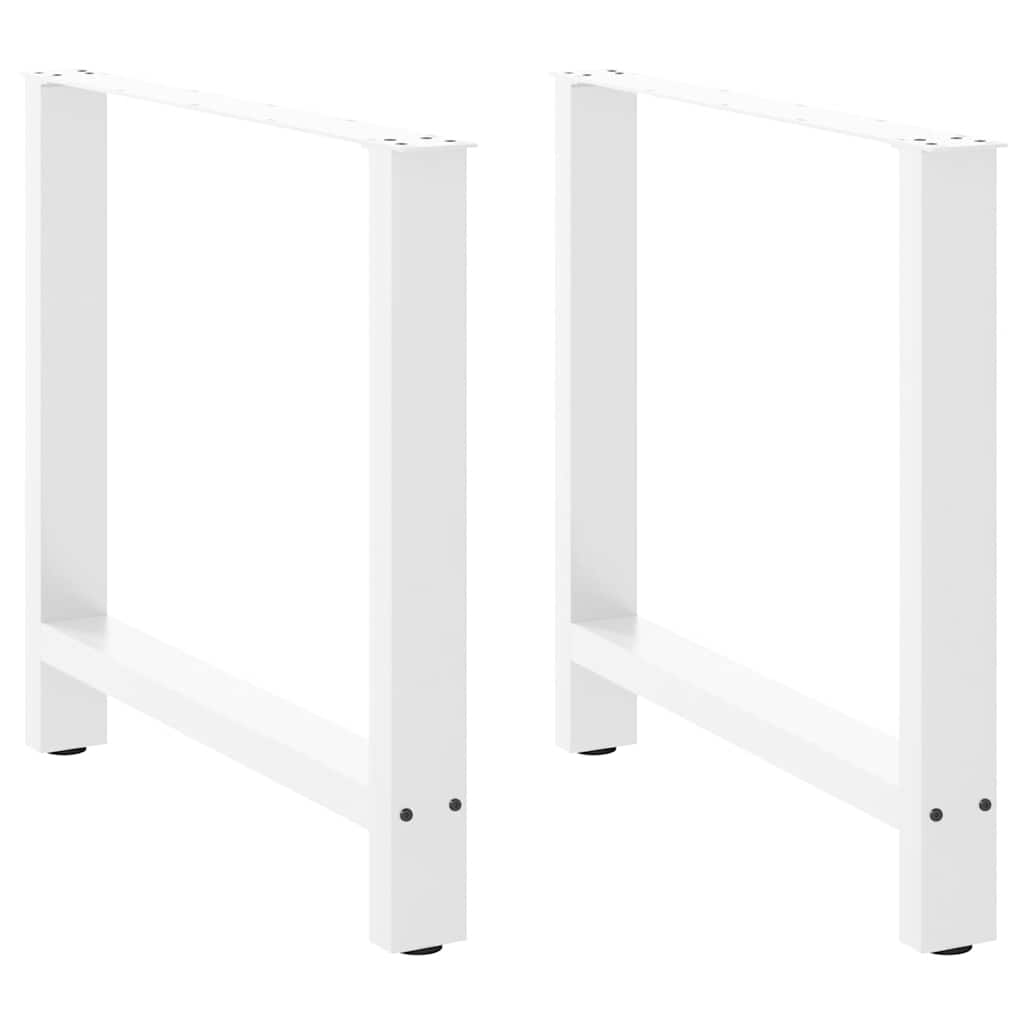 Noge za blagovaonski stol bijele 2 kom 80 x (72-73) cm čelik