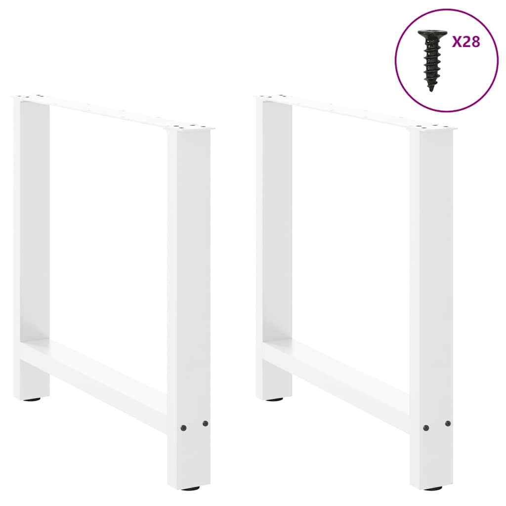 Noge za blagovaonski stol bijele 2 kom 80 x (72-73) cm čelik