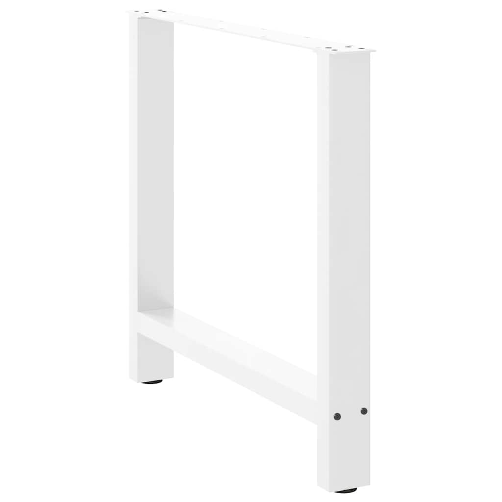 Noge za blagovaonski stol bijele 2 kom 80 x (72-73) cm čelik