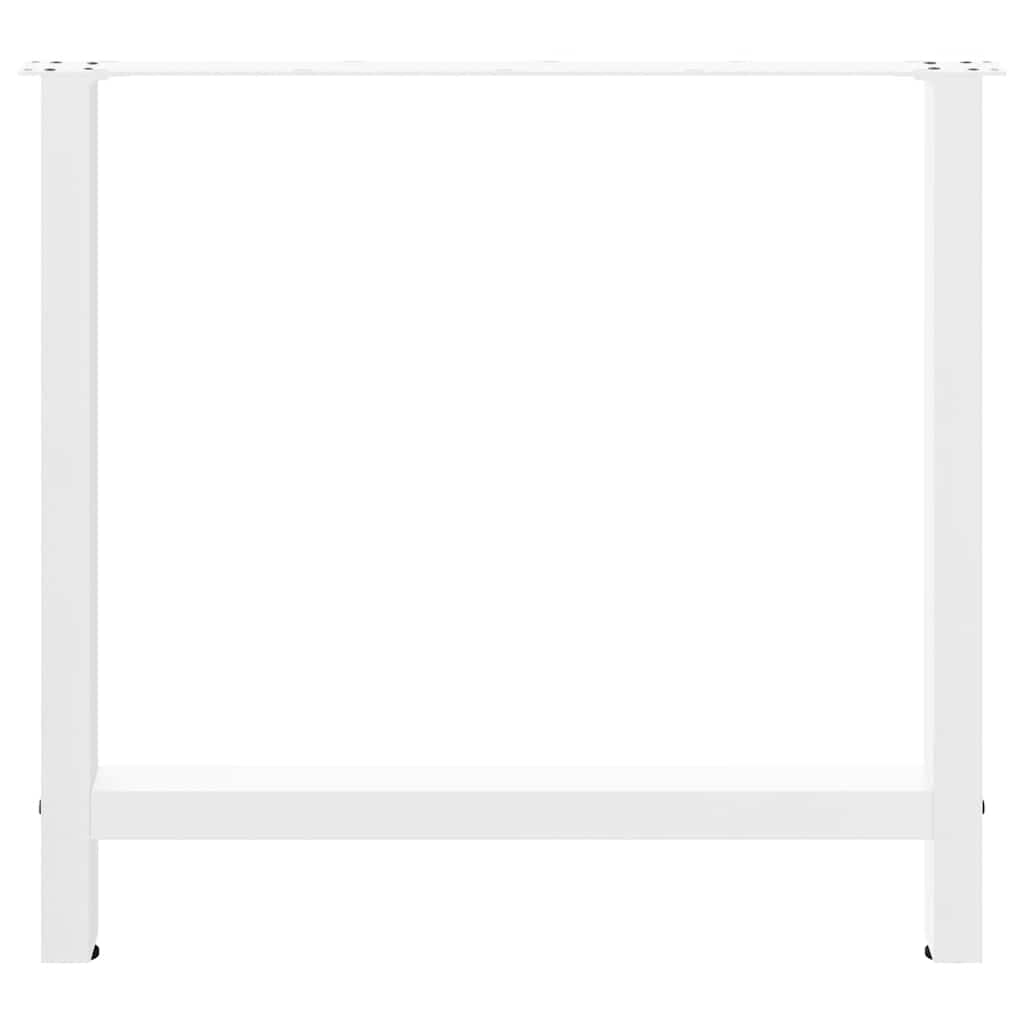Noge za blagovaonski stol bijele 2 kom 80 x (72-73) cm čelik