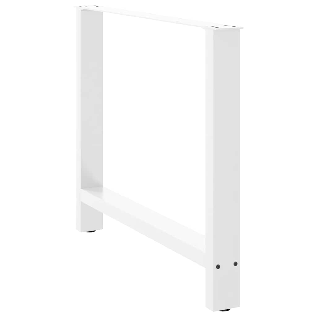 Noge za blagovaonski stol bijele 2 kom 90 x (72-73) cm čelik