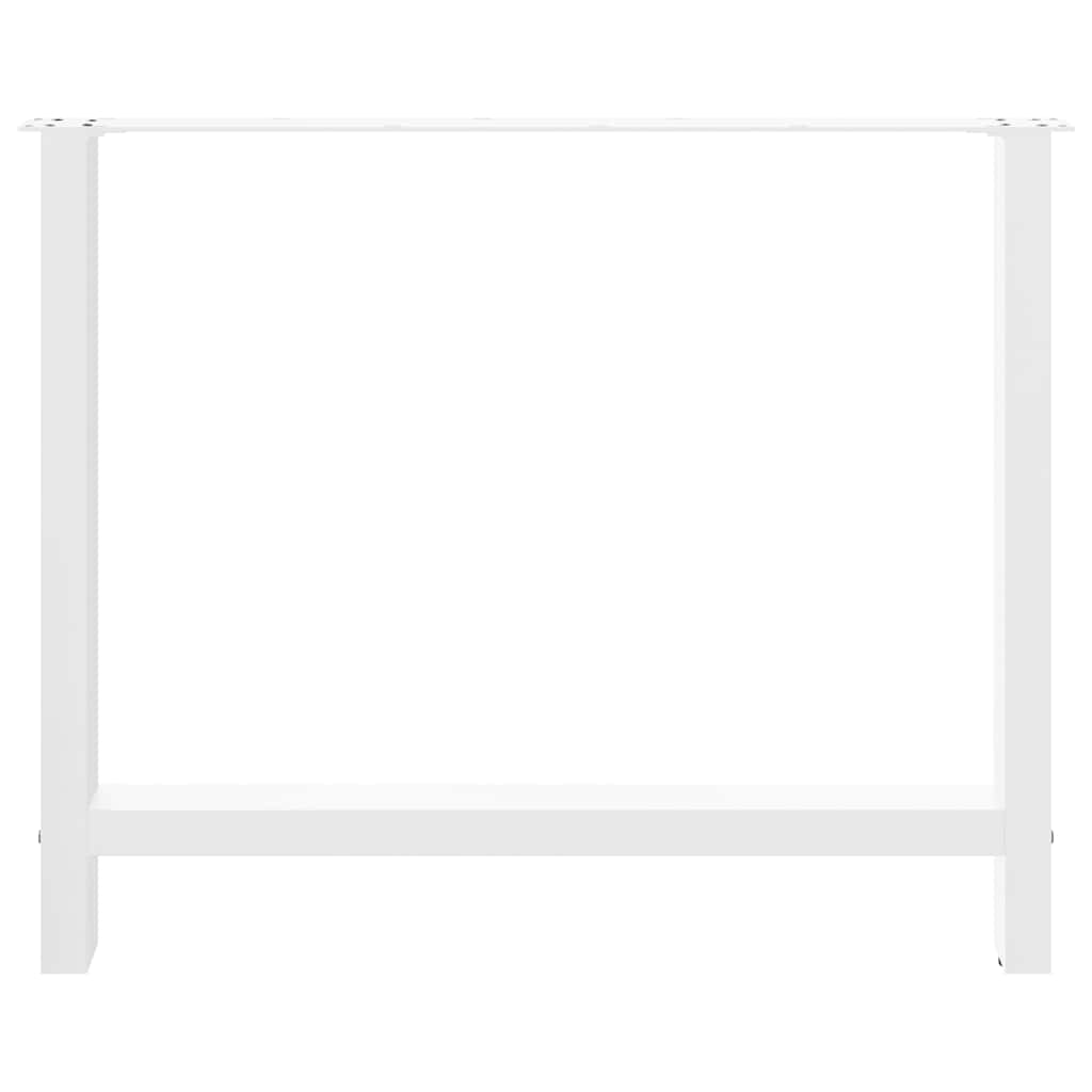 Noge za blagovaonski stol bijele 2 kom 90 x (72-73) cm čelik