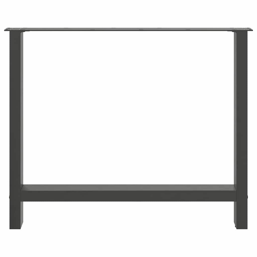 Noge za blagovaonski stol antracit boje 2 kom 90 x (72-73) cm čelik