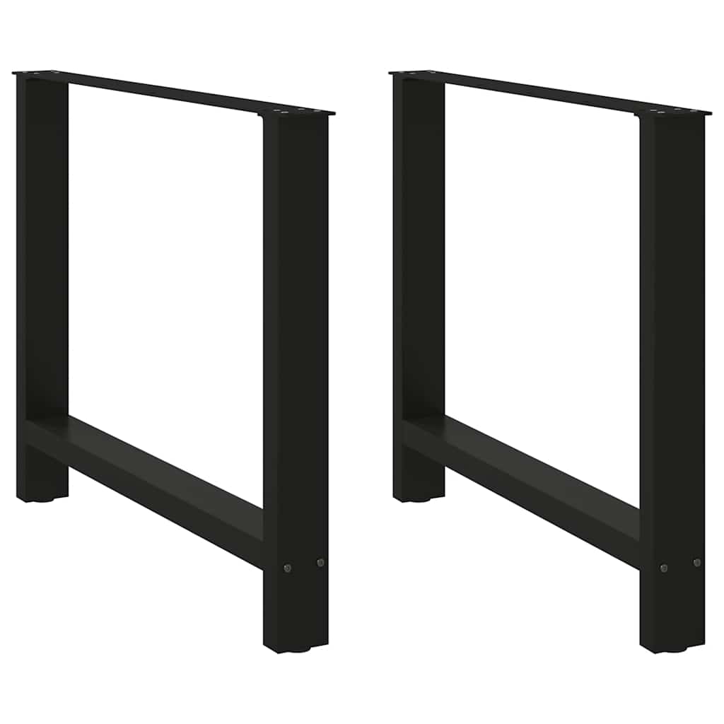 Noge za blagovaonski stol Crne 2 kom 100 x (72-73) cm Čelik
