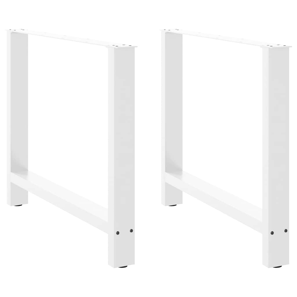 Noge za blagovaonski stol bijele 2 kom 100 x (72-73) cm čelik