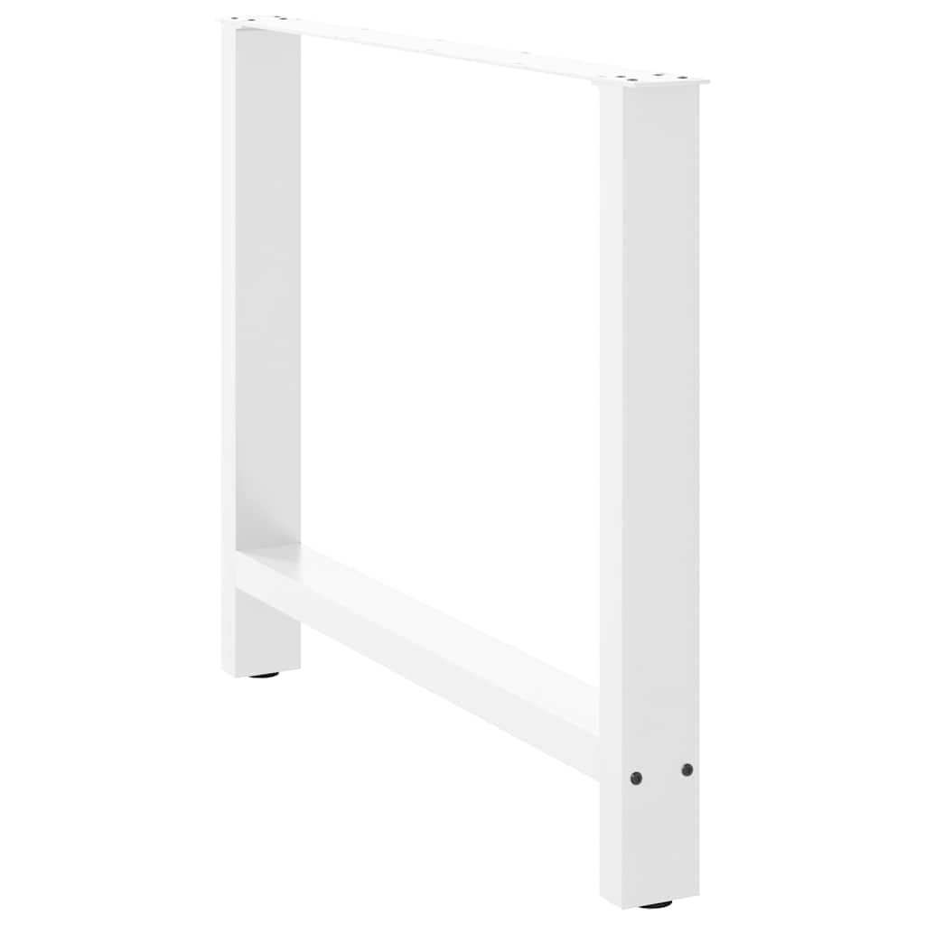 Noge za blagovaonski stol bijele 2 kom 100 x (72-73) cm čelik