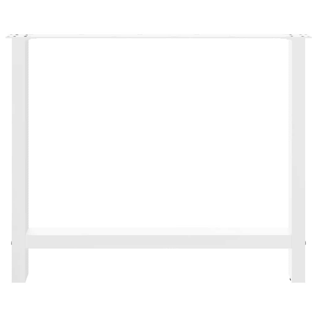Noge za blagovaonski stol bijele 2 kom 100 x (72-73) cm čelik