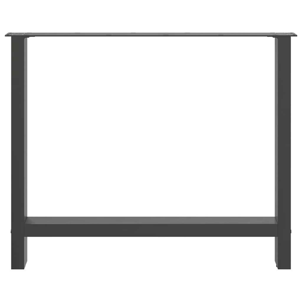 Noge za blagovaonski stol antracit boje 2 kom 100 x (72-73) cm čelik