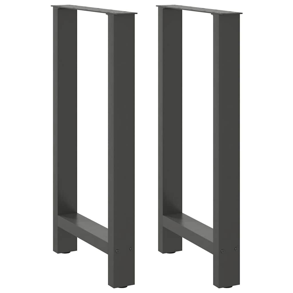 Noge za barski stol antracit boje 2 kom 50 x (90-91) cm čelik