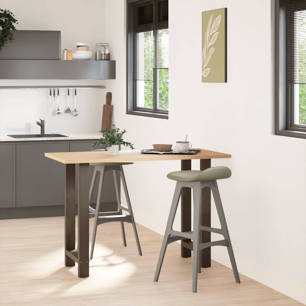 Noge za barski stol Prirodni čelik 2 kom 50 x (90-91) cm Čelik