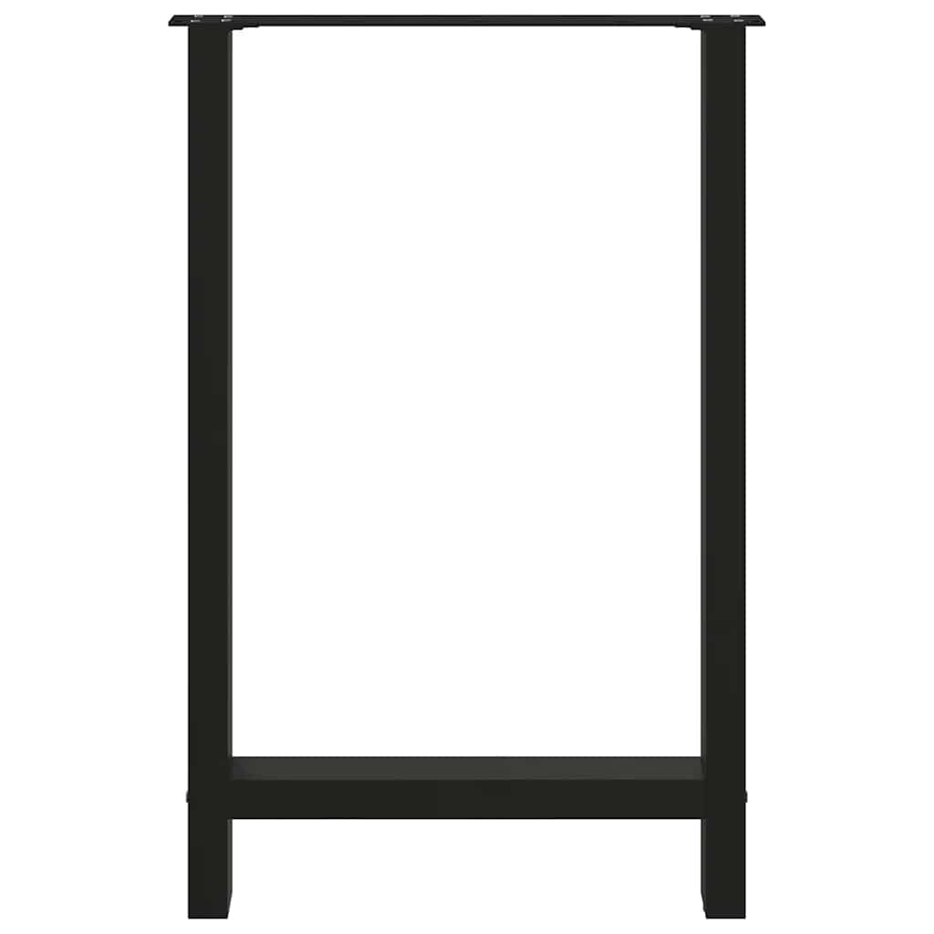 Noge za barski stol Crne 2 kom 60 x (90-91) cm Čelik