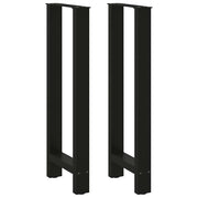 Noge za barski stol Crne 2 kom 40 x (100-101) cm Čelične