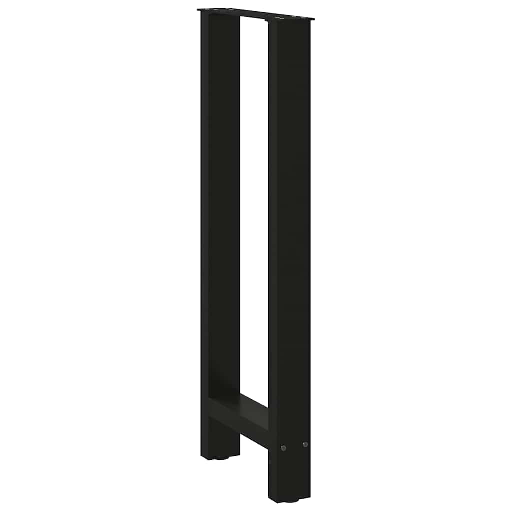Noge za barski stol Crne 2 kom 40 x (100-101) cm Čelične