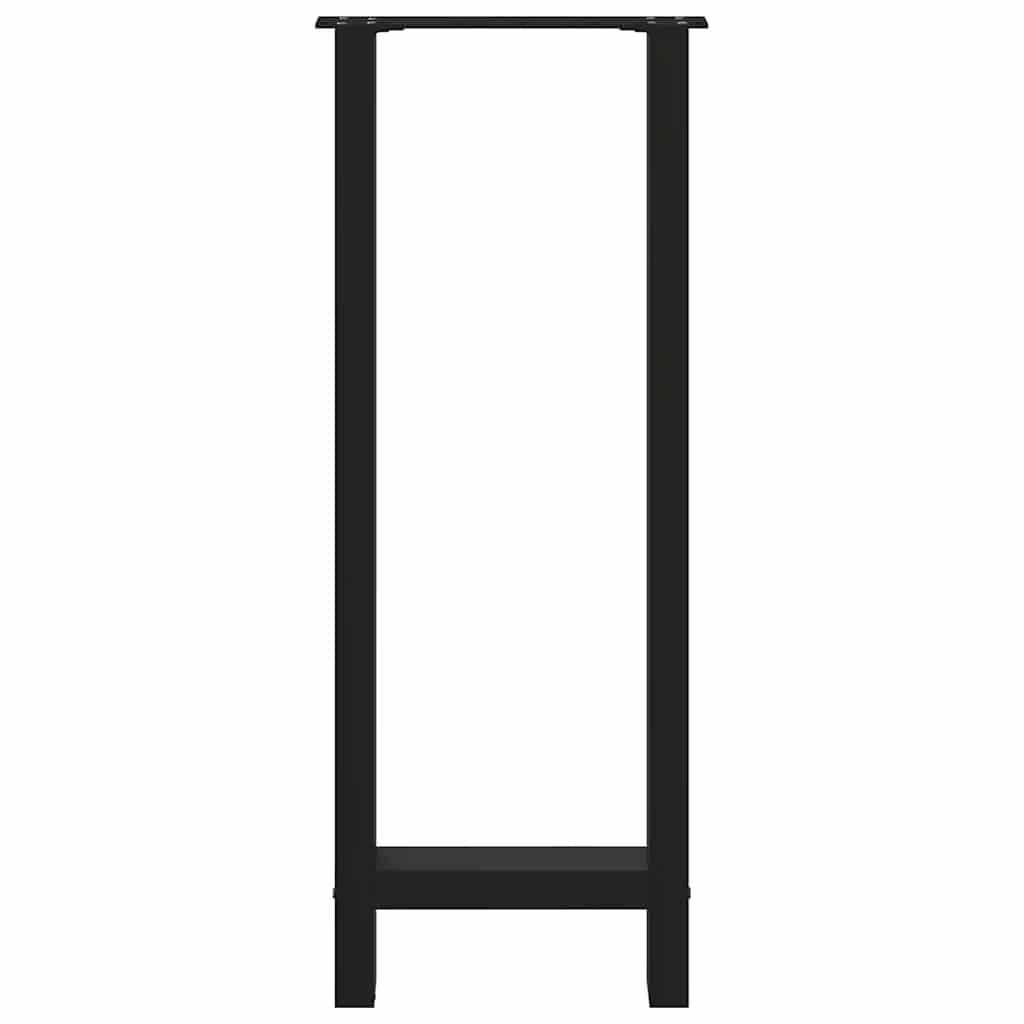 Noge za barski stol Crne 2 kom 40 x (100-101) cm Čelične