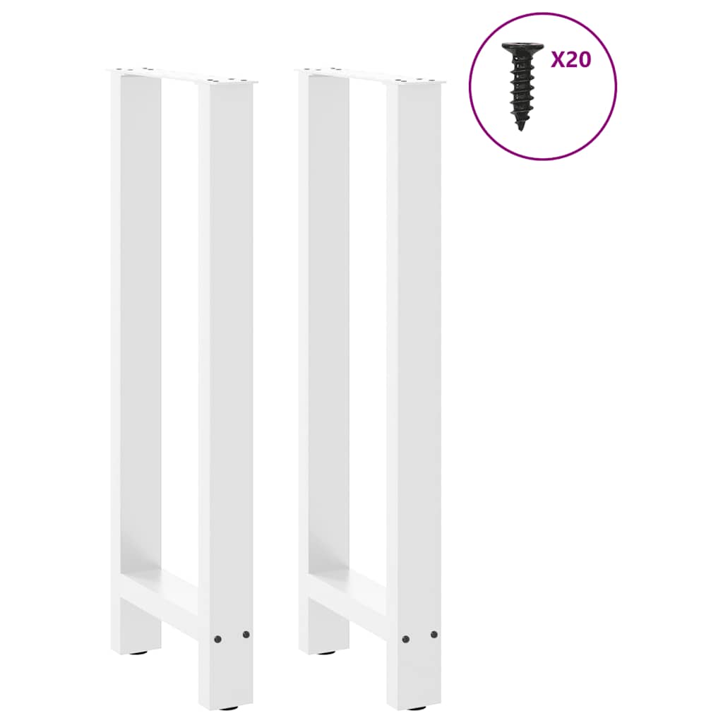 Noge za barski stol Bijele 2 kom 40 x (100-101) cm Čelične
