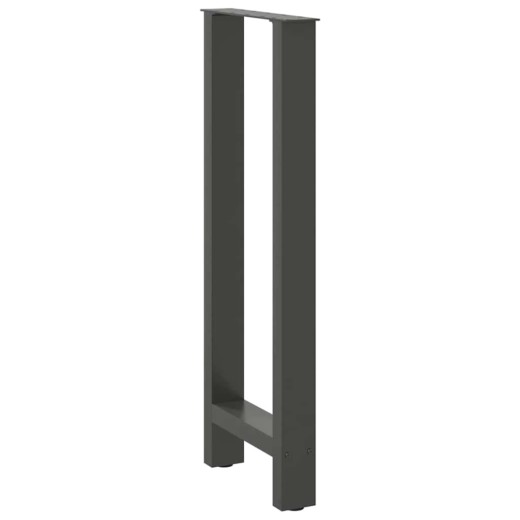 Noge za barski stol antracit boje 2 kom 40 x (100-101) cm čelik