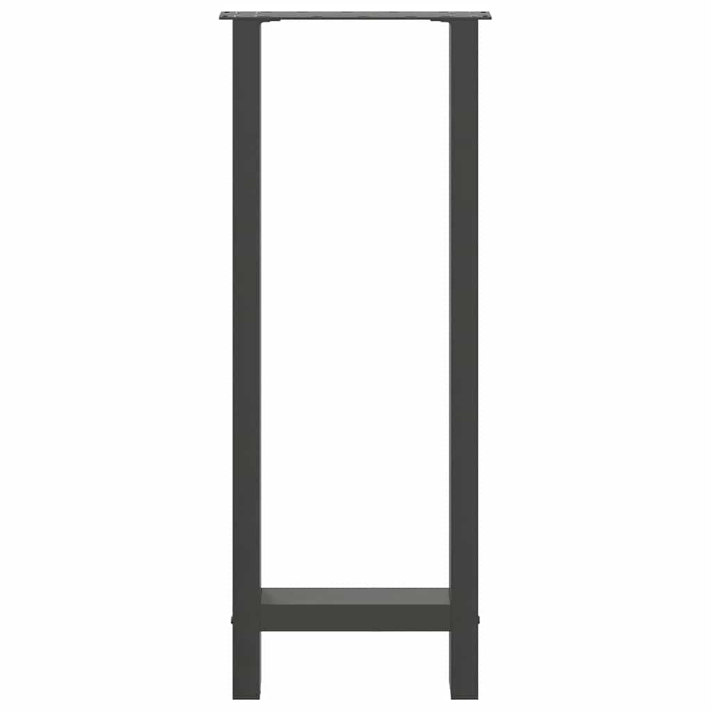Noge za barski stol antracit boje 2 kom 40 x (100-101) cm čelik