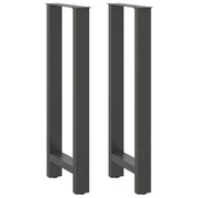 Noge za barski stol antracit boje 2 kom 50 x (100-101) cm čelik