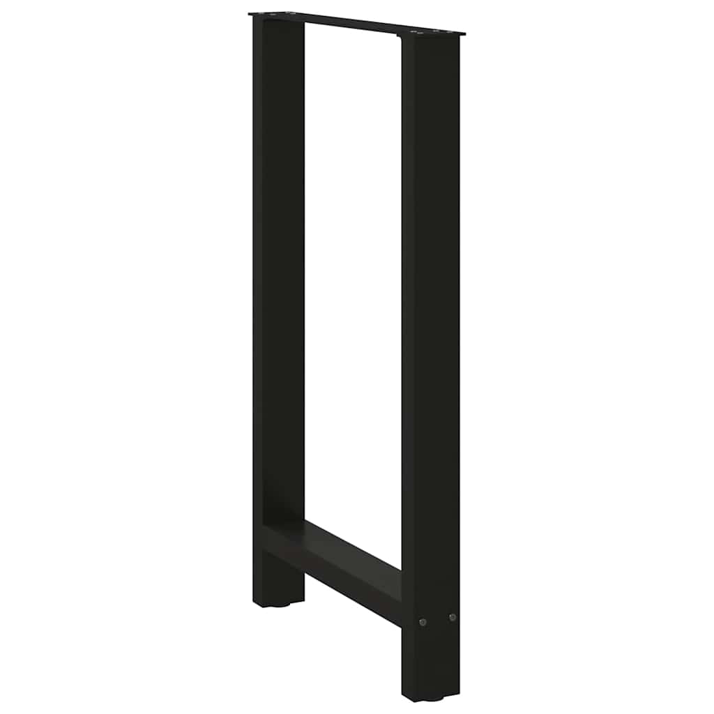 Noge za barski stol Crne 2 kom 60 x (100-101) cm Čelične