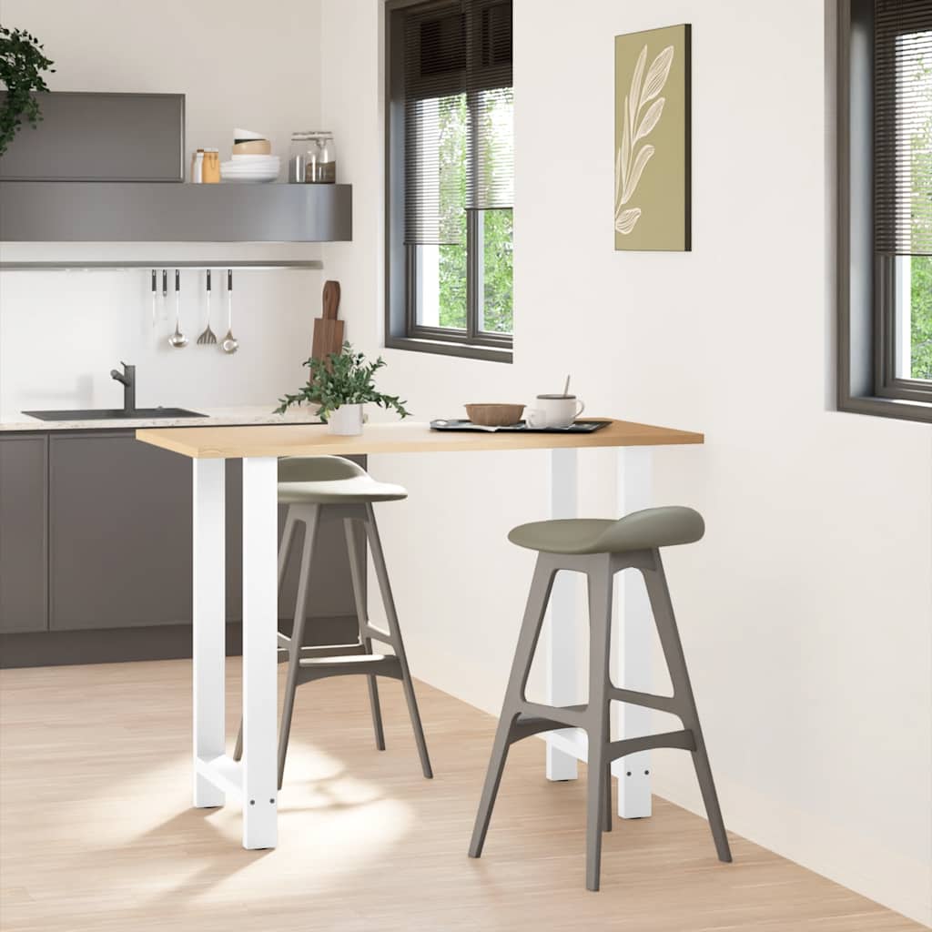 Noge za barski stol Bijele 2 kom 60 x (100-101) cm Čelične