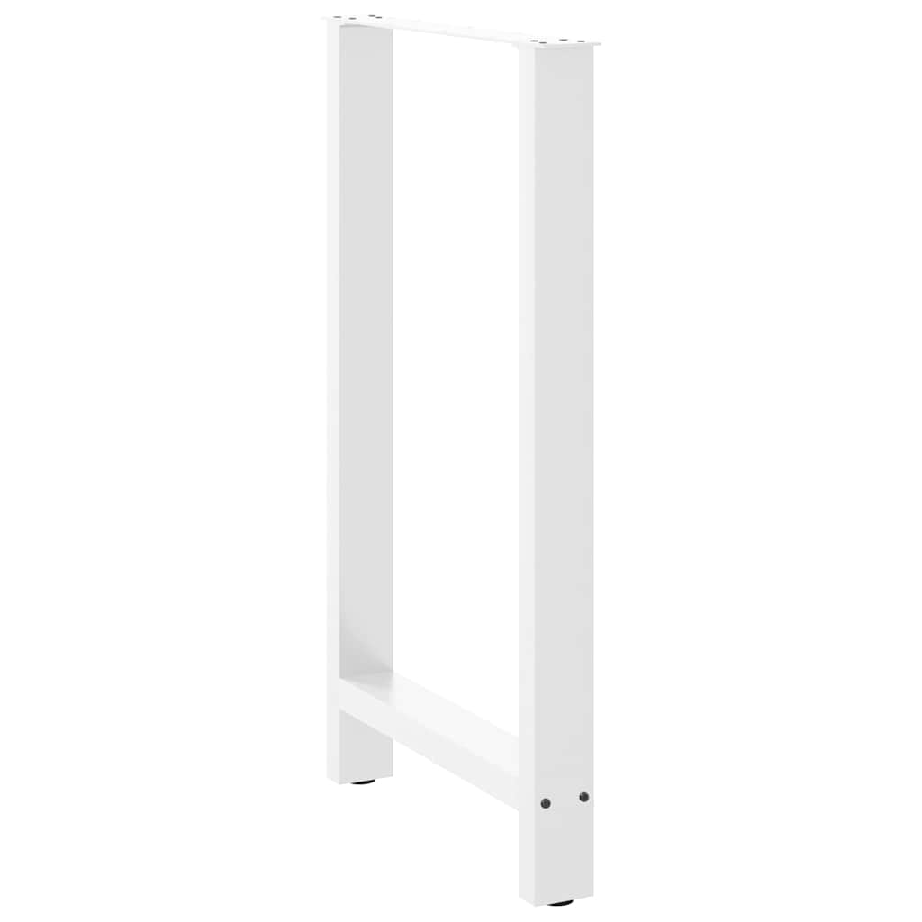 Noge za barski stol Bijele 2 kom 60 x (100-101) cm Čelične