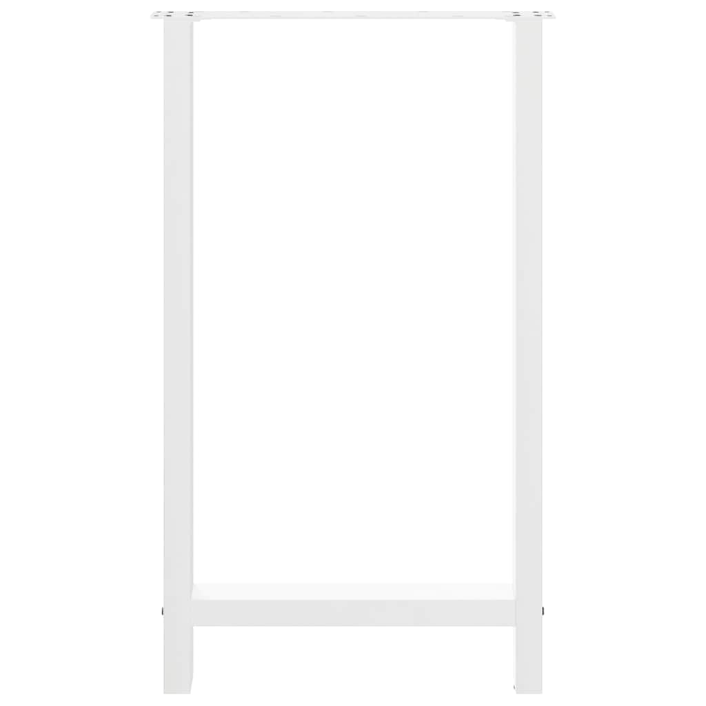Noge za barski stol Bijele 2 kom 60 x (100-101) cm Čelične