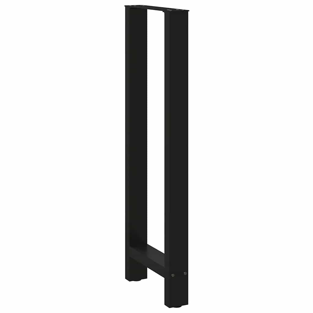 Noge za barski stol Crne 2 kom 40 x (110-111) cm Čelične