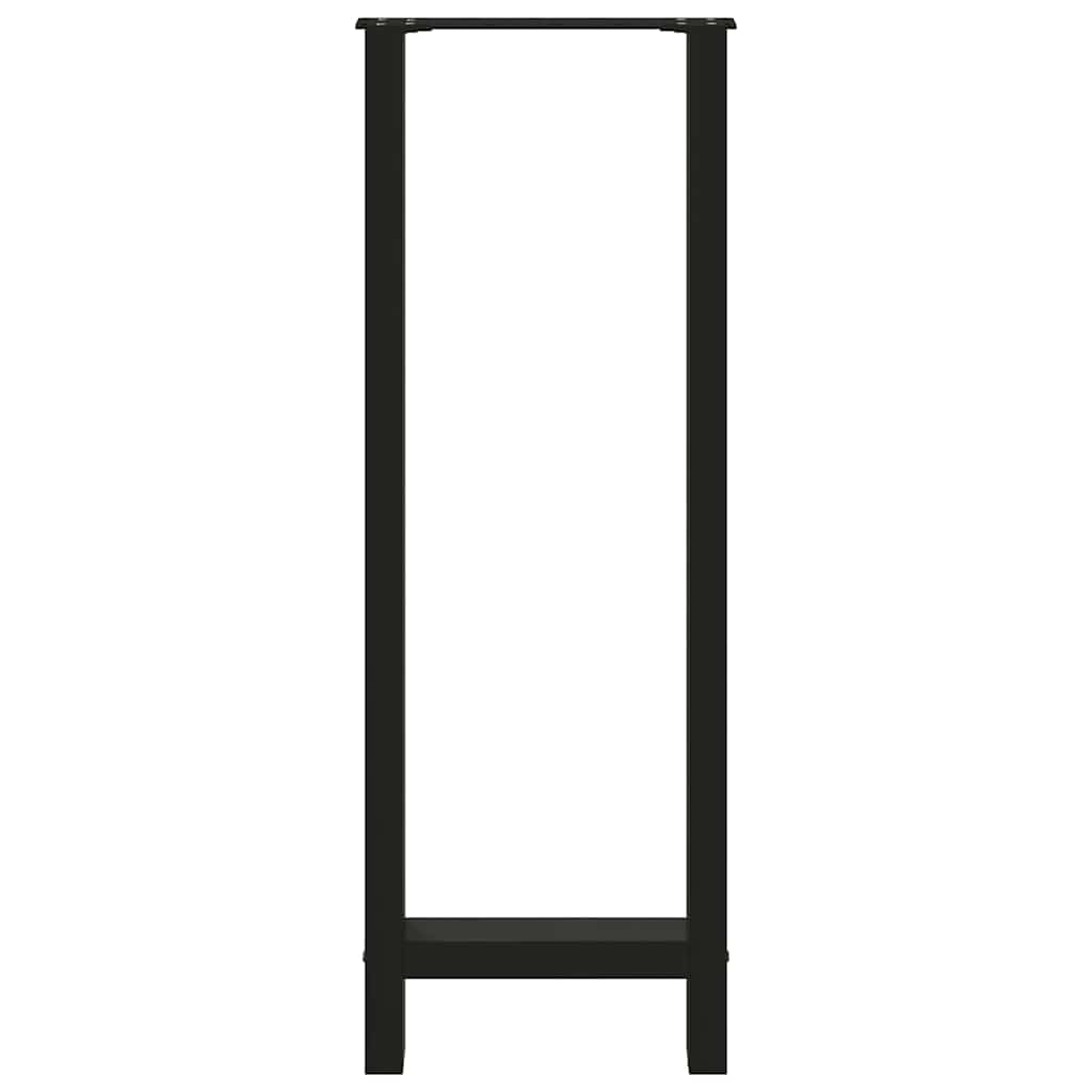 Noge za barski stol Crne 2 kom 40 x (110-111) cm Čelične