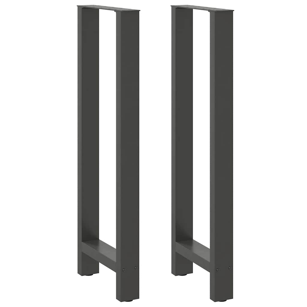 Noge za barski stol antracit boje 2 kom 40 x (110-111) cm čelik