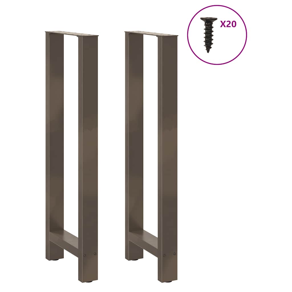 Noge za barski stol Prirodni čelik 2 kom 40 x (110-111) cm Čelik