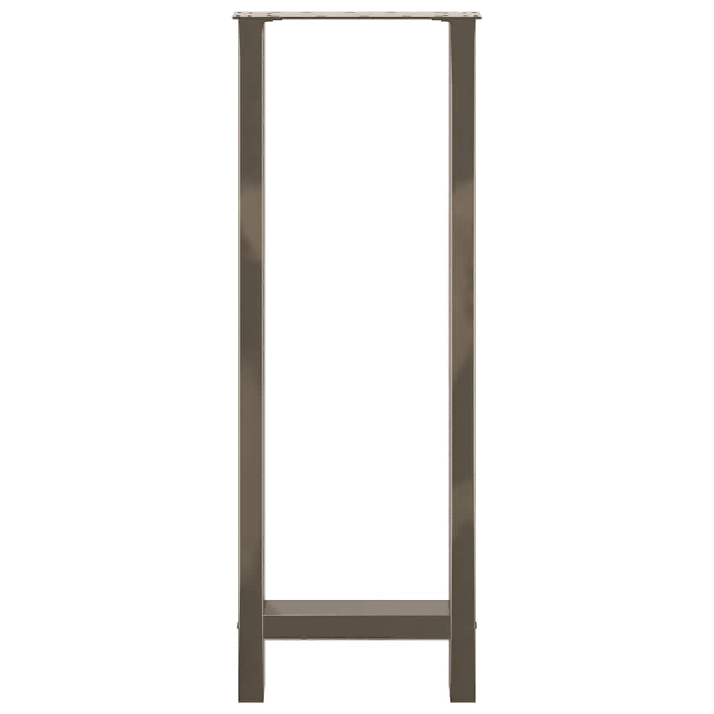 Noge za barski stol Prirodni čelik 2 kom 40 x (110-111) cm Čelik