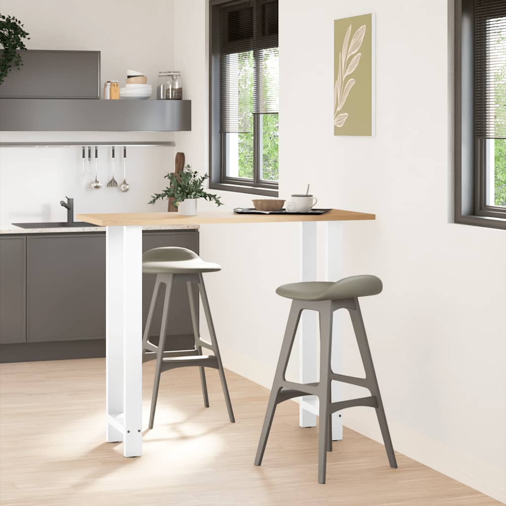 Noge za barski stol Bijele 2 kom 50 x (110-111) cm Čelične