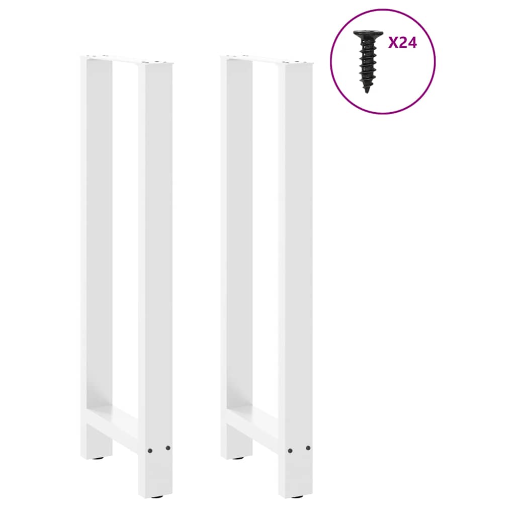 Noge za barski stol Bijele 2 kom 50 x (110-111) cm Čelične