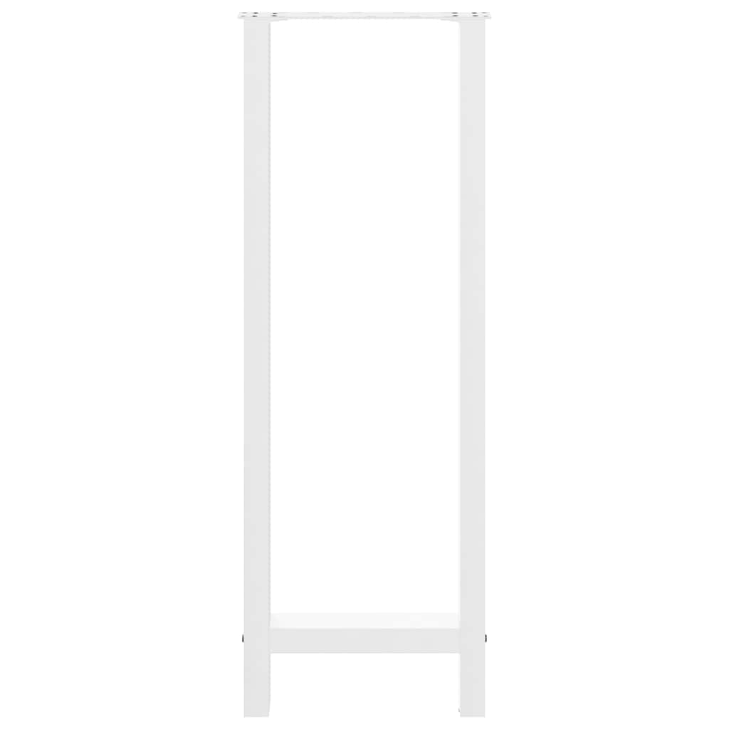 Noge za barski stol Bijele 2 kom 50 x (110-111) cm Čelične
